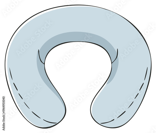 Soft Light Blue Neck Pillow for Travel and Comfort