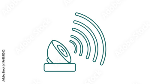 Motion Sensor Security Camera Illustration.