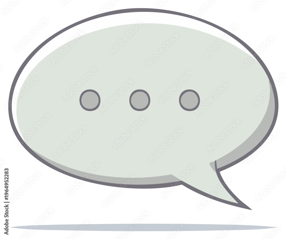 Fototapeta premium Speech bubble with ellipsis dots indicating dialogue or thinking