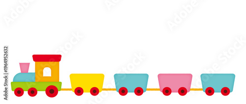 汽車のおもちゃのイラストの背景素材|デコレーション向け素材/Background material for illustrations of toy trains