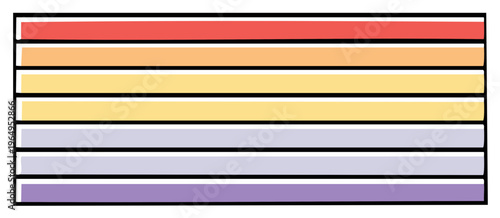 Abstract illustration of layered colorful horizontal bands