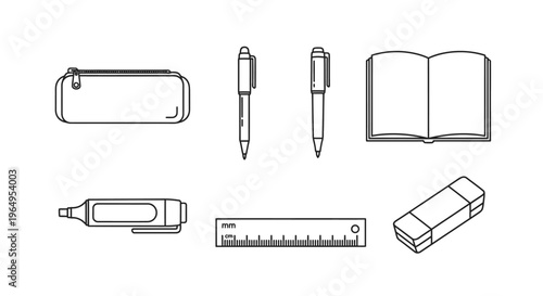 School supplies on white background 15.