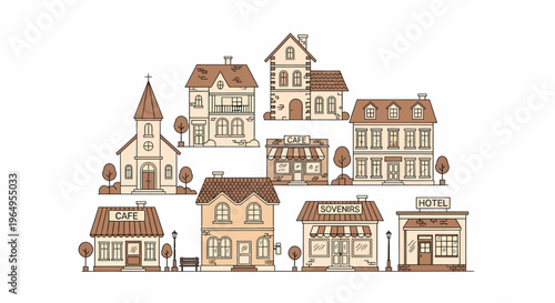Collection of old houses together.