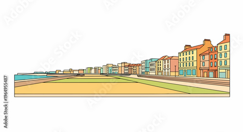 Colorful buildings in a row.