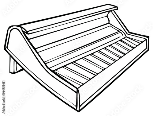 Empty wooden display stand with multiple tiers for products and merchandise