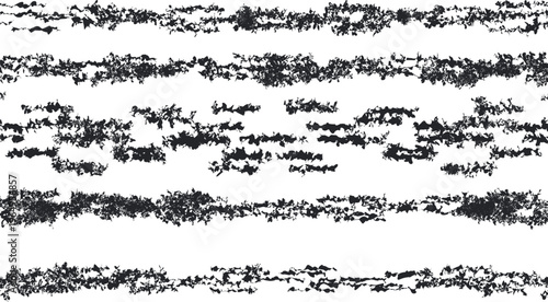 Horizontal noisy texture or abstraction or alpha brush in the form of dirty long spots.