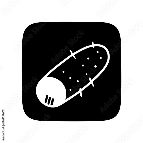 やまいも　長いも　モノクロアイコン