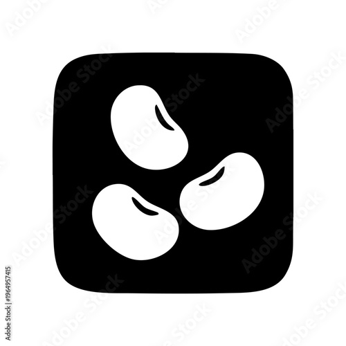 大豆　モノクロアイコン