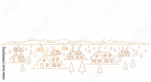 Colorful houses in a row.