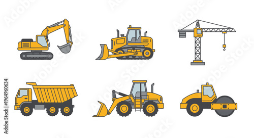 Collection of heavy construction vehicles 1.