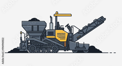 Large industrial stone crusher machine.