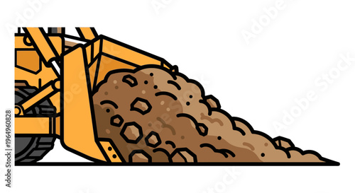 Large pile of dirt being dumped.