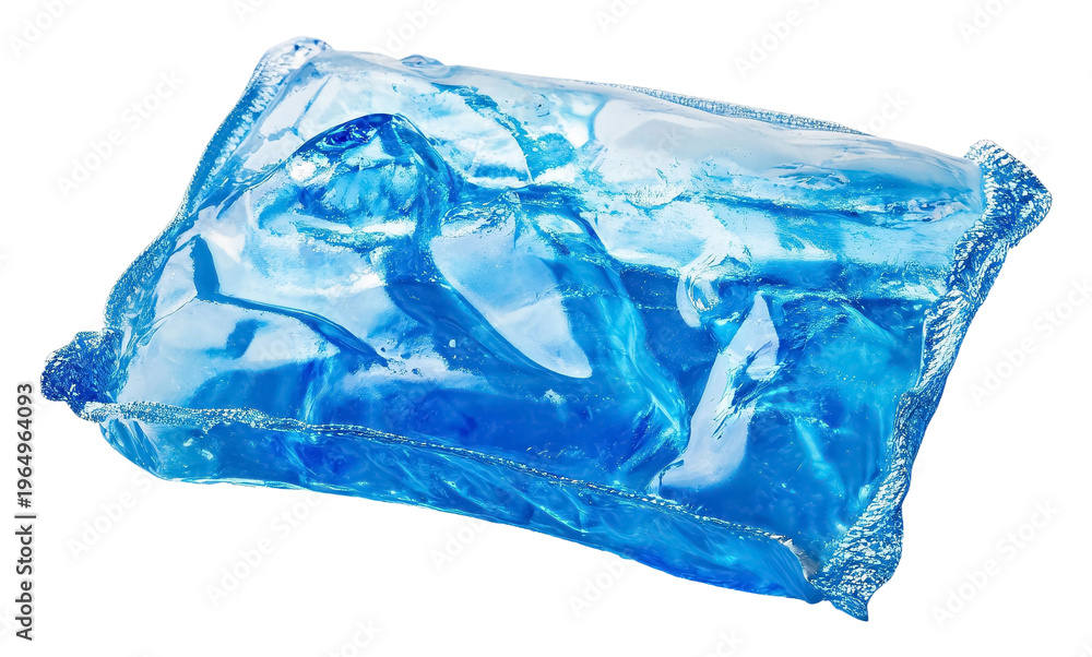 Fototapeta premium Gel Ice Pack - Gel Ice Pack for Cold Therapy and Injury Relief Isolated on White Background