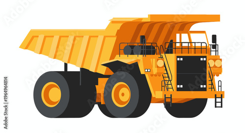 Large Yellow Mining Dump Truck Vehicle 3.