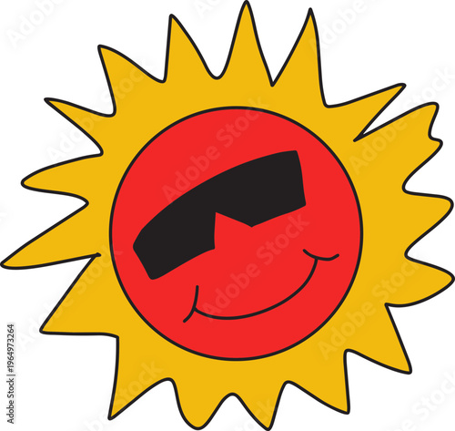 Summer Vacation Hand Drawn Icons On Blue Background