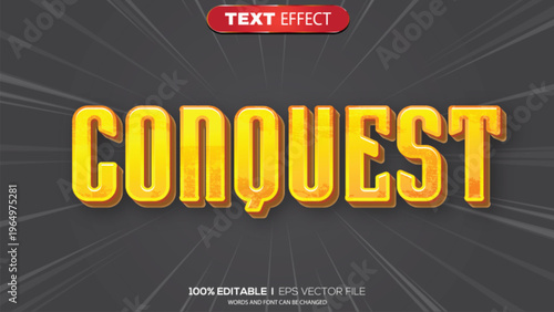 3d text effect counquest theme