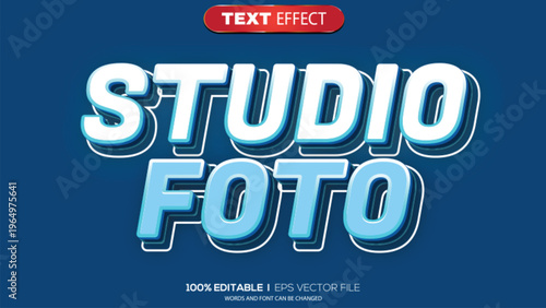 3d text effect studio foto theme