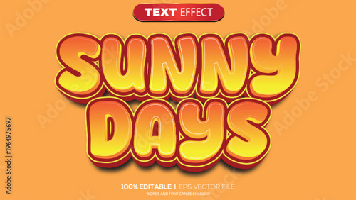 3d text effect sunny days theme