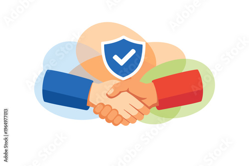 Secure Handshake Agreement Business Deal Partnership.