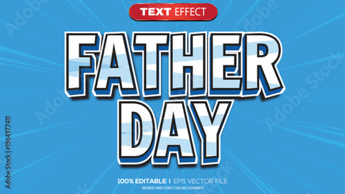 3d text effect father day theme