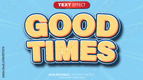 3d text effect good vibes theme