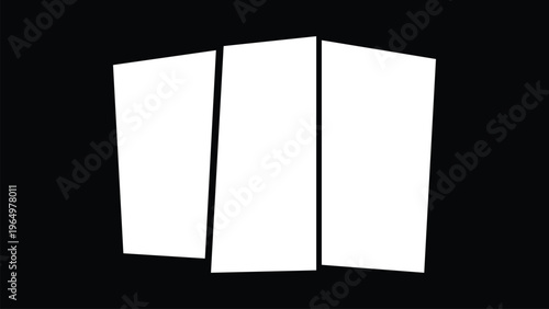 Modern Vertical Geometric Panels Vector Illustration
