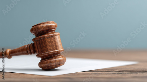 Symbol of Justice: A wooden...
