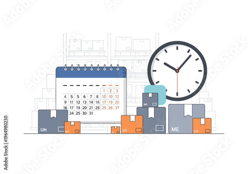 Delivery schedule and time management for package shipping and logistics operations