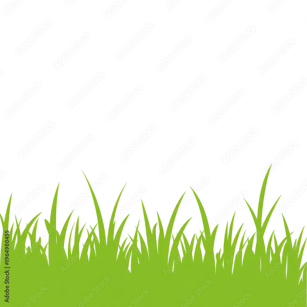 Fototapeta premium Vibrant green grass on black background