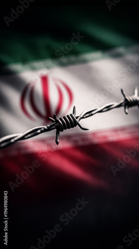 Barrier and Flag of Iran: A...