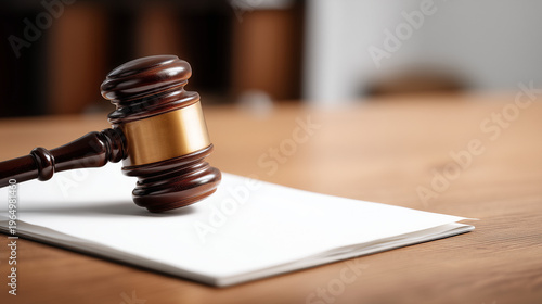 Symbol of Justice: A gavel ...