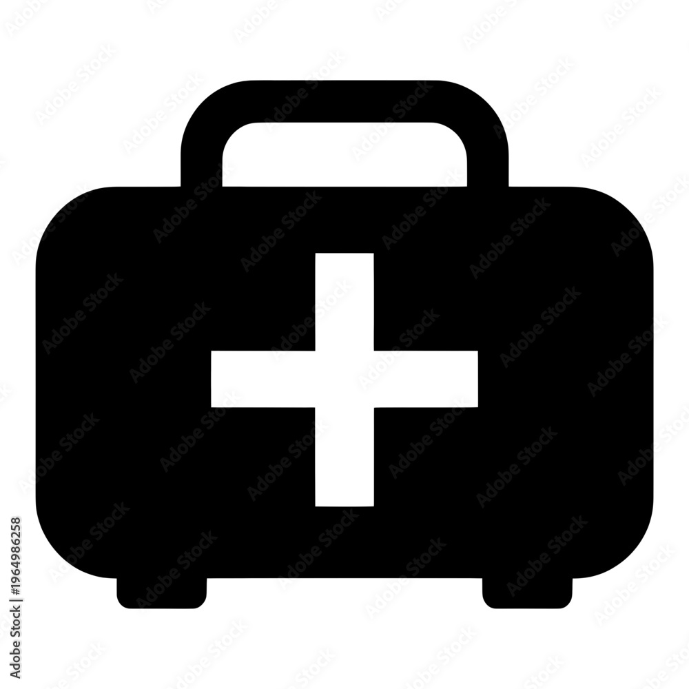 Fototapeta premium Medical First Aid Kit Line Icon