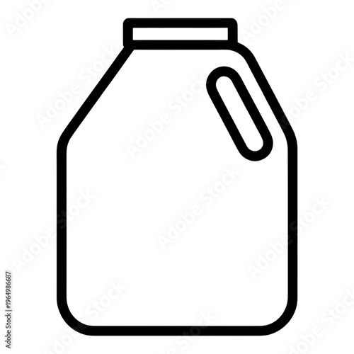 Minimalist Fuel Canister Line Icon