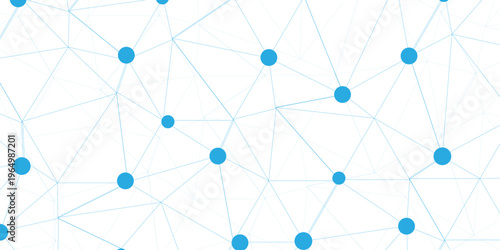 Technology abstract white digital background of connected dot with blue line .many squares and rectangle shapes .Internet connection network high digital technology with connecting points and