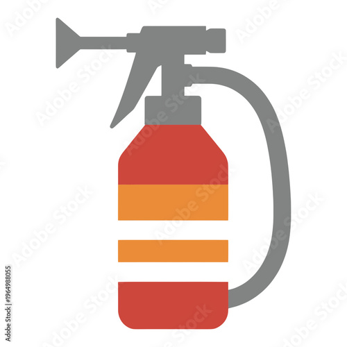 Red and Orange Fire Extinguisher Vector Icon