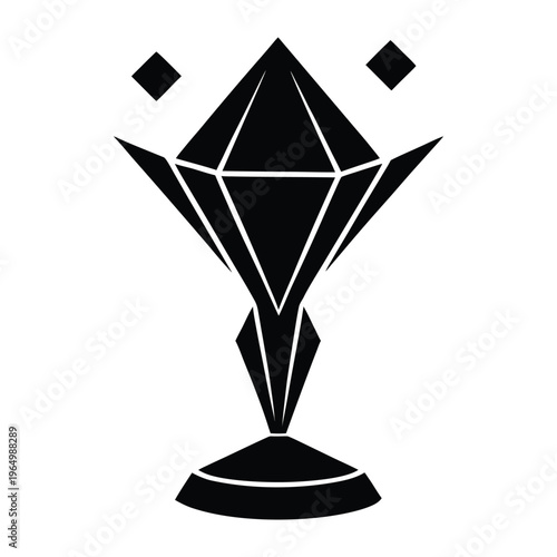 Futuristic Floating Trophy Silhouette 