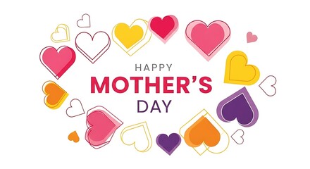 Mother's Day Hearts Greeting Card