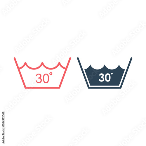 Temperature water icons set flat vector template design trendy