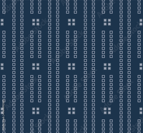 Japanese Square Dot Line Vector Seamless Pattern
