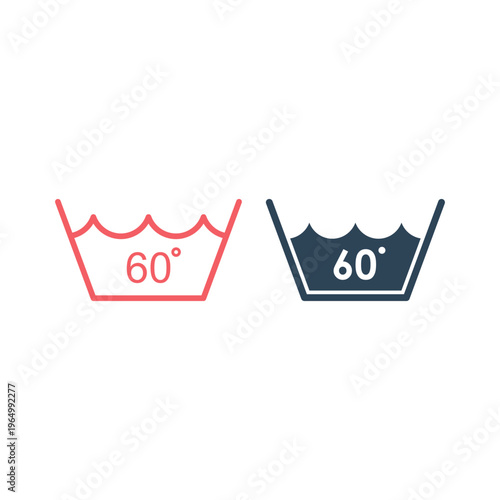 Temperature water icons set flat vector template design trendy