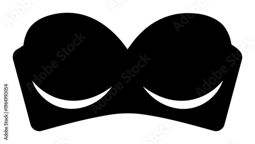 Strapless bra icon, a symbol for womens lingerie and clothing features