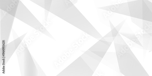 Abstract background with liens and triangles shape on white background. White and grey geometric overlapping rectangle pattern Geometric background soft shadows as patten ..White polygon textured .