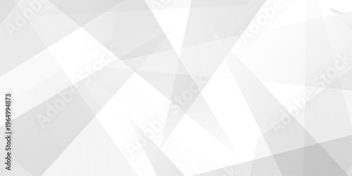 Abstract background with liens and triangles shape on white background. White and grey geometric overlapping rectangle pattern Geometric background soft shadows as patten ..White polygon textured .