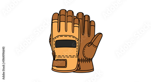 Pair of durable leather work gloves ready for tough tasks and protection.
