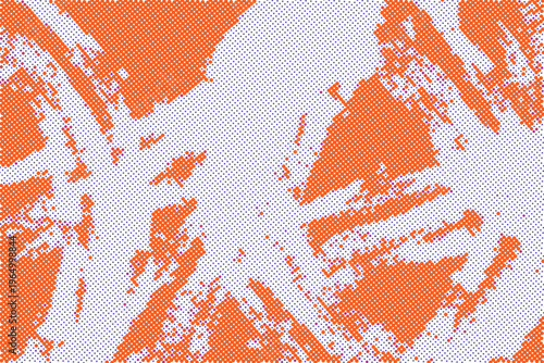 Retro Orange and Purple Abstract Halftone Dot Pattern Background