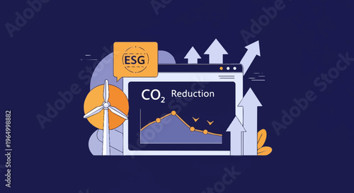 Carbon dioxide reduction graph display 1.