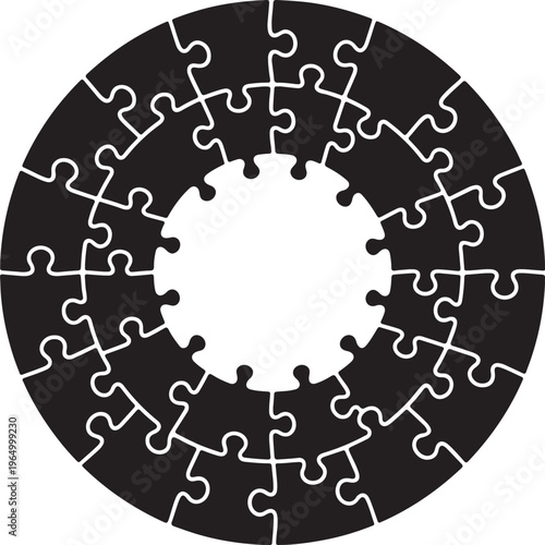 Autism Awareness Silhouette Collection, Neurodiversity Vector Art, Inclusion and Special Needs Black Graphics, Puzzle Piece Logo Design Elements