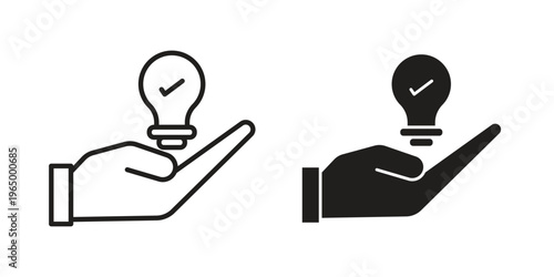 Solution icon in line design. icon for website design, mobile app, ui