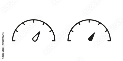 Speedometer icon in line design. icon for website design, mobile app, ui