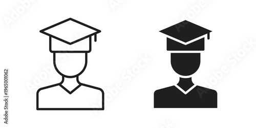 Student icon in line design. icon for website design, mobile app, ui